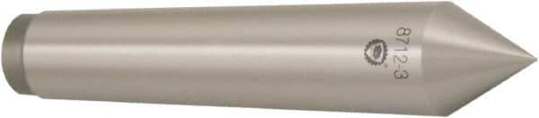 Bison - 1.24" Head Diam, Standard Point Solid Dead Center - 4MT Morse Taper, 14mm Point Diam - All Tool & Supply