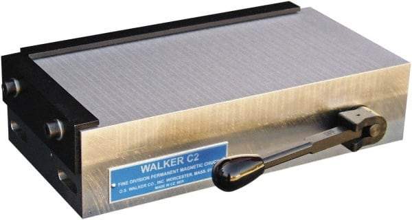 Walker - Fine Pole Rectangular Permanent Chuck - 12" Long x 6" Wide x 2.79" High - All Tool & Supply