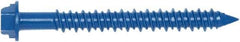 Powers Fasteners - 1/4" Diam, 5" OAL, Phillips Drive, Concrete Screw & Masonry Fastener - Carbon Steel, Perma-Seal Finish, Includes #3 Phillips Bit - All Tool & Supply