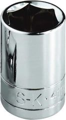 SK - 1-1/2", 1/2" Drive, Standard Hand Socket - 6 Points, Steel, Chrome Finish - All Tool & Supply