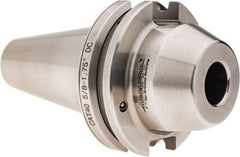 Accupro - CAT40 Dual Contact Taper Shank 5/8" Hole End Mill Holder/Adapter - 1-21/32" Nose Diam, 1-3/4" Projection, Through-Spindle & DIN Flange Coolant - Exact Industrial Supply