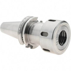 Accupro - 3/64" to 1" Capacity, 3-1/2" Projection, CAT40 Dual Contact Taper, TG/PG 100 Collet Chuck - 6-3/16" OAL - Exact Industrial Supply