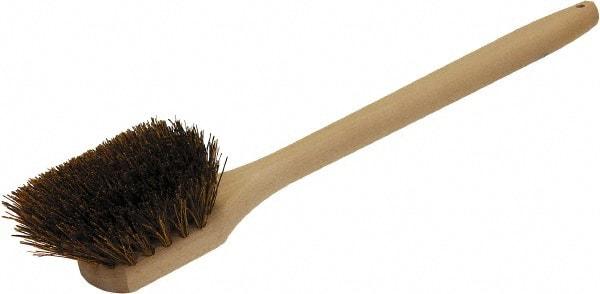 O-Cedar - 2" Bristle Length, Palmyra Utility Scrub Brush - 20" Long x 3" Wide Head, 20" OAL, Beige, Wood Block - All Tool & Supply