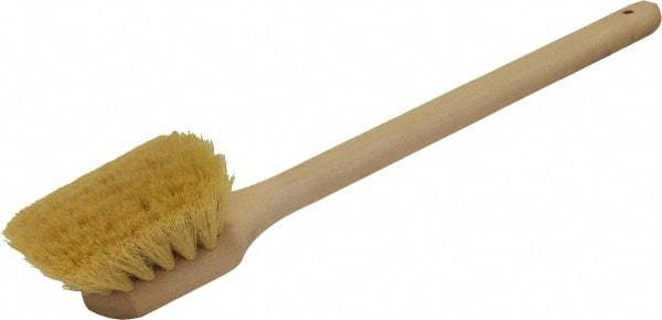 O-Cedar - 2" Bristle Length, Tampico Utility Scrub Brush - 20" Long x 3" Wide Head, 20" OAL, Beige, Wood Block - All Tool & Supply