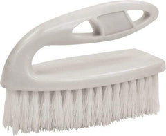 O-Cedar - 1" Bristle Length, Polypropylene Scrub Brush - 6" Long x 3" Wide Head, 6" OAL, White, Plastic Block - All Tool & Supply