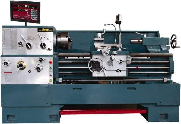 Enco - 20" Swing, 80" Between Centers, 230/460 Volt, Triple Phase Engine Lathe - 7MT Taper, 7-1/2 hp, 25 to 1,800 RPM, 3-1/8" Bore Diam, 40" Deep x 48-7/8" High x 136-1/8" Long - All Tool & Supply