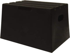 Diversified Plastics - 11-3/4" High x 13-5/8" Wide x 19-1/4" Deep, Black Step Stool - 500 Lb Capacity - All Tool & Supply