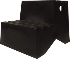 Diversified Plastics - 19-1/2" High x 18-1/8" Wide x 24-1/2" Deep, Black Step Stool - 500 Lb Capacity - All Tool & Supply