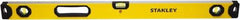 Stanley - Magnetic 48" Long 3 Vial Box Beam Level - Aluminum, Yellow, 1 Level & 2 Plumb Vials - All Tool & Supply