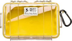 Pelican Products, Inc. - 5-1/16" Wide x 3-1/8" High, Clamshell Hard Case - Clear/Yellow, Polycarbonate - All Tool & Supply