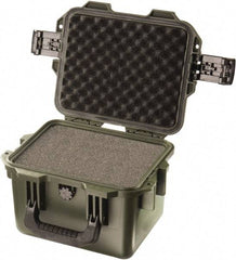 Pelican Products, Inc. - 9-51/64" Wide x 7-45/64" High, Clamshell Hard Case - Olive, HPX High Performance Resin - All Tool & Supply