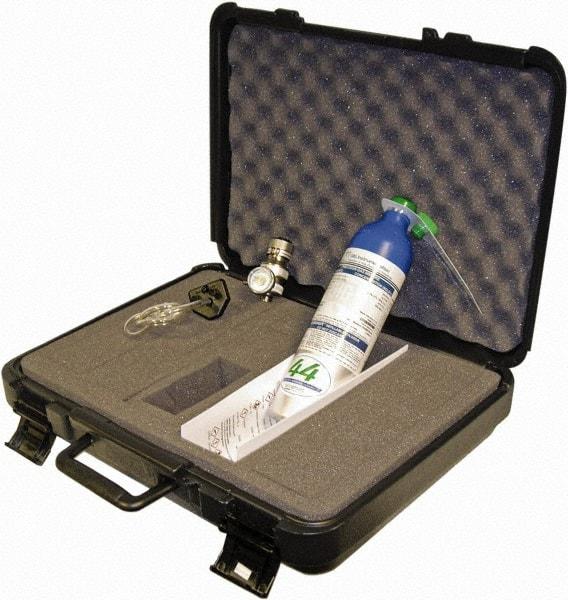 GfG - LEL, Oxygen, Carbon Monoxide, Hydrogen Sulfide Calibration Gas - Aluminum Cylinder, Includes Calibration Adapter, Tubing, 4-Way Calibration Gas, ABS Carrying Case & Fixed Flow Regulator - All Tool & Supply