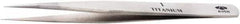 Aven - 4-1/2" OAL 1 Precision Tweezers - Fine Straight Point - All Tool & Supply