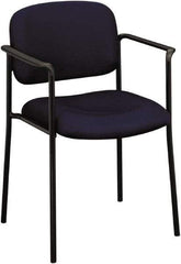 Basyx - Fabric Navy Stacking Chair - Black Frame, 23-1/4" Wide x 21" Deep x 32-3/4" High - All Tool & Supply