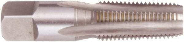 Regal Cutting Tools - 1/16-27 NPT Thread, 4 Flute Standard Pipe Tap - 2-1/8" OAL, 11/16" Thread Length, 5/16" Shank Diam, Bright Finish, High Speed Steel - Exact Industrial Supply