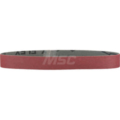 Abrasive Belt: 1-1/2″ Width, 30″ OAL, 180 Grit, Aluminum Oxide Coated, Dry