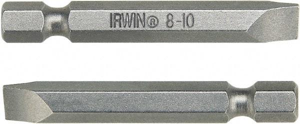 Irwin - 1.22mm Slotted Screwdriver Bit - 1/4" Hex Drive, 6" OAL - All Tool & Supply