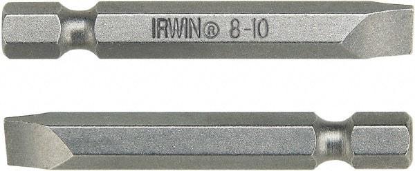 Irwin - 0.89mm Slotted Screwdriver Bit - 1/4" Hex Drive, 6" OAL - All Tool & Supply