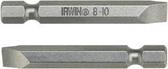 Irwin - 0.89mm Slotted Screwdriver Bit - 1/4" Hex Drive, 6" OAL - All Tool & Supply