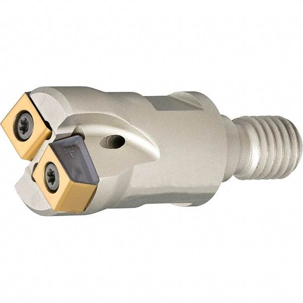 Iscar - 20mm Cut Diam, 2.5mm Max Depth of Cut, Indexable Plunge End Mill - M10 Modular Connection, HTP LNHT 0604 Insert Style, HTP-M-LN06 Toolholder Style, Through Coolant, Series FlexFit, TangPlunge - All Tool & Supply