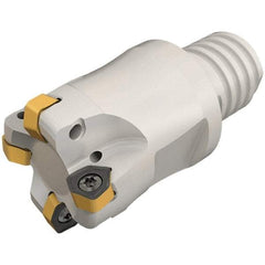 Iscar - 25mm Cut Diam, 0.031" Max Depth, T15 Modular Connection Indexable High-Feed End Mill - Screw Holding Method, H600 WXCU Insert, FF EWX-MM Toolholder, Through Coolant - All Tool & Supply