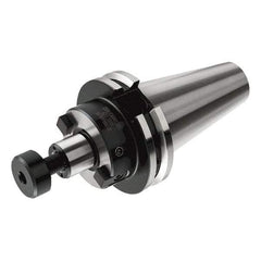 Iscar - CAT40 Taper Shank 1/2" Pilot Diam Shell Mill Holder - 2" Flange to Nose End Projection, 1.475" Nose Diam, Through-Spindle & DIN Flange Coolant - Exact Industrial Supply