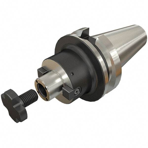 Iscar - BT50 Taper Shank 22mm Pilot Diam Shell Mill Holder - 75mm Flange to Nose End Projection, 47mm Nose Diam, Through-Spindle & DIN Flange Coolant - Exact Industrial Supply