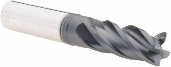 Iscar - 1/2", 4 Flute, Single End, Solid Carbide, 0.023" Corner Radius End Mill - 3" OAL, Right Hand Flute, 1" LOC, Right Hand Cut - All Tool & Supply