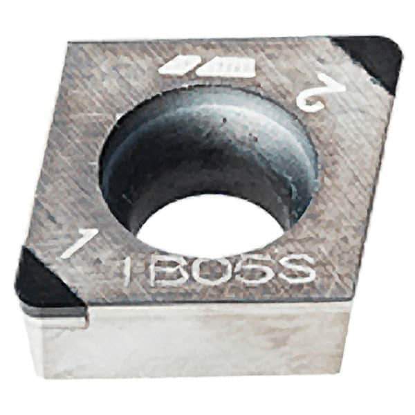 Iscar - CCMW3-2 M2 Grade IB10H CBN Turning Insert - Uncoated, 80° Diamond, 3/8" Inscr Circle, 5/32" Thick, 1/32" Corner Radius - All Tool & Supply