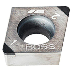 Iscar - CCMW3-2 M2 Grade IB10H CBN Turning Insert - Uncoated, 80° Diamond, 3/8" Inscr Circle, 5/32" Thick, 1/32" Corner Radius - All Tool & Supply