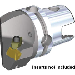 Kennametal - NG4R Insert, 70mm Head Length, Modular Grooving Cutting Unit Head - Left Hand Cut, System Size KM80, Through Coolant, Series Top Notch - All Tool & Supply