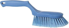 Vikan - 2" Bristle Length, Polyester Wash Brush - 5-13/16" Long x 5" Wide Head, 13-1/2" OAL, Blue, Polypropylene Block - All Tool & Supply