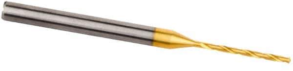 Kennametal - 1.9mm 140° Solid Carbide Jobber Drill - Multilayer TiAlN Finish, Right Hand Cut, Spiral Flute, Straight Shank, 58mm OAL, Standard Point - All Tool & Supply