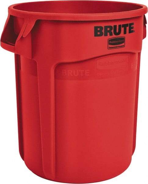 Rubbermaid - 20 Gal Red Round Trash Can - Polyethylene, 22.88" High - All Tool & Supply