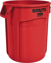 Rubbermaid - 20 Gal Red Round Trash Can - Polyethylene, 22.88" High - All Tool & Supply