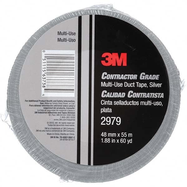 3M - 60 Yd x 1.88" x 7 mil Gray Polyethylene Cloth Duct Tape - All Tool & Supply