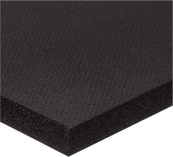 Value Collection - 36" Long, 1" Wide, Buna-N Rubber Foam Sheet - 40 to 60 Durometer, Black, -30 to 200°F, Adhesive Backing - All Tool & Supply