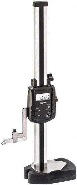 Starrett - 12" Electronic Height Gage - 0.0005" Resolution, Accurate to .0001", LCD Display, RS-232 Data Output - All Tool & Supply