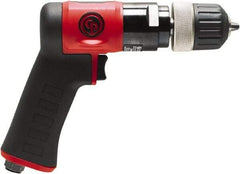 Chicago Pneumatic - 3/8" Keyless Chuck - Pistol Grip Handle, 3,000 RPM, 0.6 hp, 90 psi - All Tool & Supply