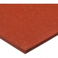 Value Collection - 2' Long x 12" Wide x 3/16" Thick, Silicone Sheet Gasketing - 90 Max psi, Red - All Tool & Supply