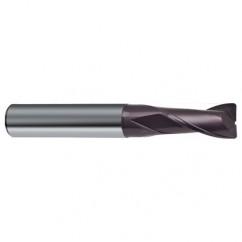 1/8 Dia. x 1-1/2 Overall Length 2-Flute Square End Solid Carbide SE End Mill-Round Shank-Center Cut-Firex - All Tool & Supply