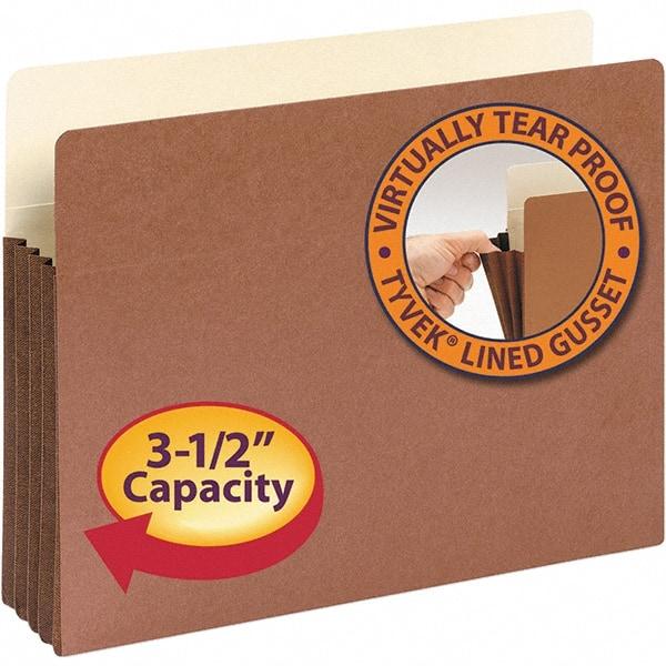 SMEAD - 11-3/4 x 9-1/2", Letter Size, Redrope, Expansion Folders - 11 Point Stock, Straight Tab Cut Location - All Tool & Supply