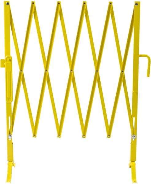 Illinois Engineered Products - 40" High Aisle Gate - Galvanized Steel, Yellow - All Tool & Supply