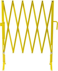 Illinois Engineered Products - 40" High Aisle Gate - Galvanized Steel, Yellow - All Tool & Supply