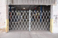 Illinois Engineered Products - 90" High Bi-Parting Folding Gates - Galvanized Steel, Silver - All Tool & Supply