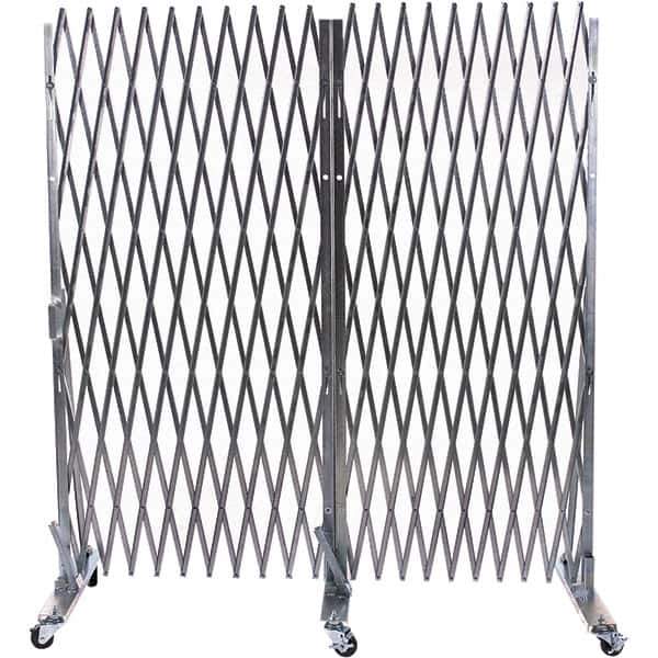 Illinois Engineered Products - 8' High Portable Traffic Control Gate - Galvanized Steel, Silver - All Tool & Supply