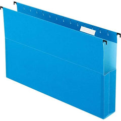 Pendaflex - 8-1/2 x 14", Legal, Blue, Hanging File Folder - 1/5 Tab Cut Location - All Tool & Supply