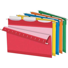 Pendaflex - 8-1/2 x 11", Letter Size, Assorted Colors, Hanging File Folder - 11 Point Stock, 1/3 Tab Cut Location - All Tool & Supply