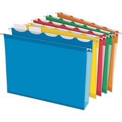 Pendaflex - 8-1/2 x 11", Letter Size, Assorted Colors, Hanging File Folder - 11 Point Stock, 1/5 Tab Cut Location - All Tool & Supply