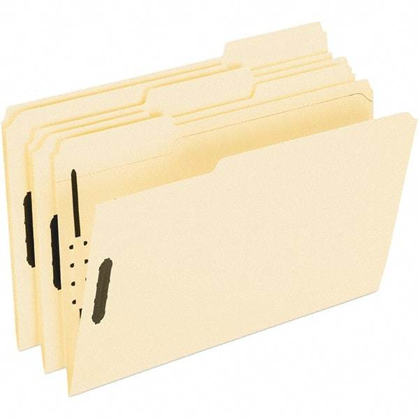 Pendaflex - 8-1/2 x 14", Legal, Manila, File Folders with Top Tab - Assorted Tab Cut Location - All Tool & Supply